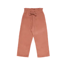 CAMERON - Pantalón tapered de algodón de talle alto en naranja