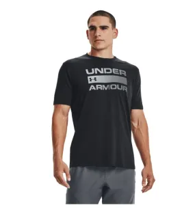 Camiseta de manga corta UA Team Issue Wordmark negro