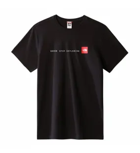 Camiseta M S/S Never Stop Exploring negro