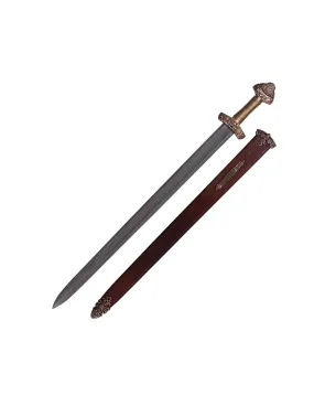 Espada Vikinga Dybäck con vaina con hoja en acero Damasco