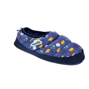 Nuvola Pantuflas Niño Printed Teddy Blue Azul