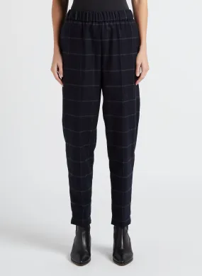 Pantalón tapered de mezcla de lana en azul